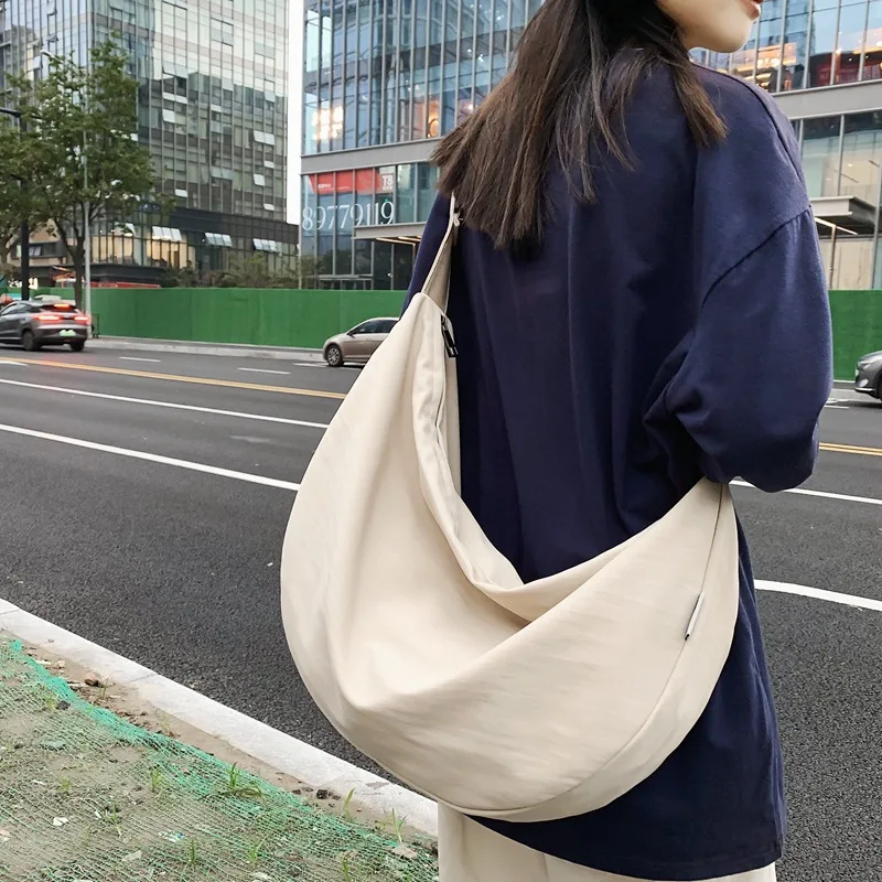 Borsa da donna nuova estiva borsa a tracolla Casual in Nylon di grande capacità borsa per gnocchi borsa a tracolla tinta unita di alta qualità