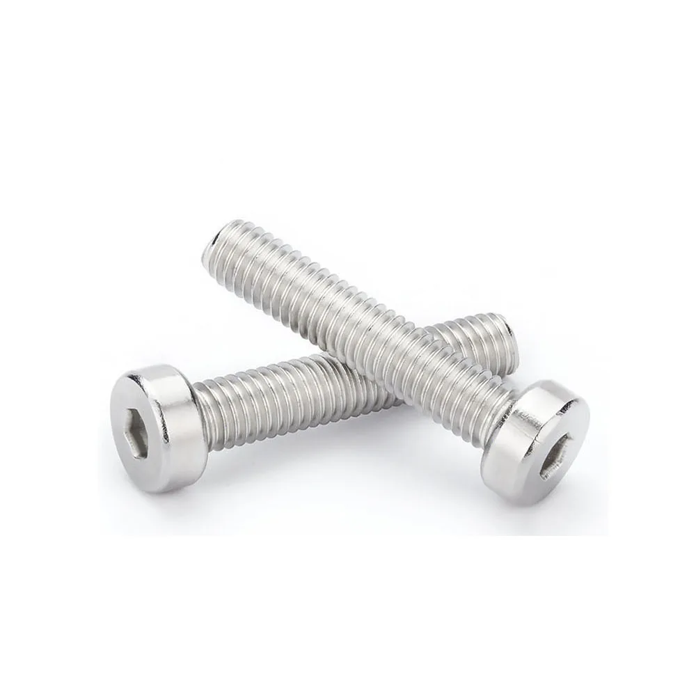 DIN7984 304 A2-70 Stainless Steel M3 M4 M5 M6 M8 M10 Hex Hexagon Socket Thin Low Short Profile Head Screw Allen Cap Bolt