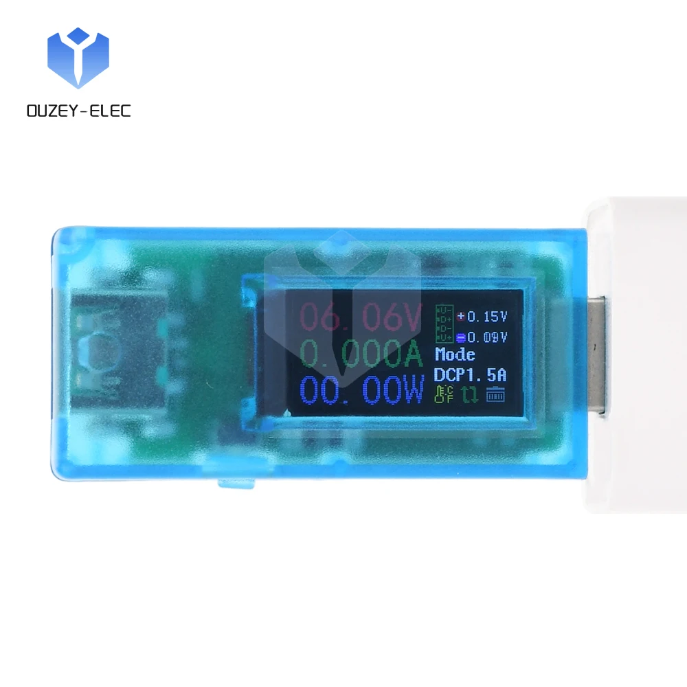 Charger Power Tester Dual USB Port monitor daya Real-Time layar LCD Support QC2.0 QC3.0 dll protokol pengisian cepat