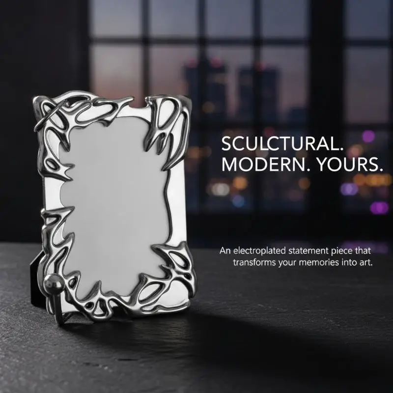 Electroplating Kpop Photocard Holder Fluid Sculpted Edge Personalized Star Card Protective Cover Collection Supplies