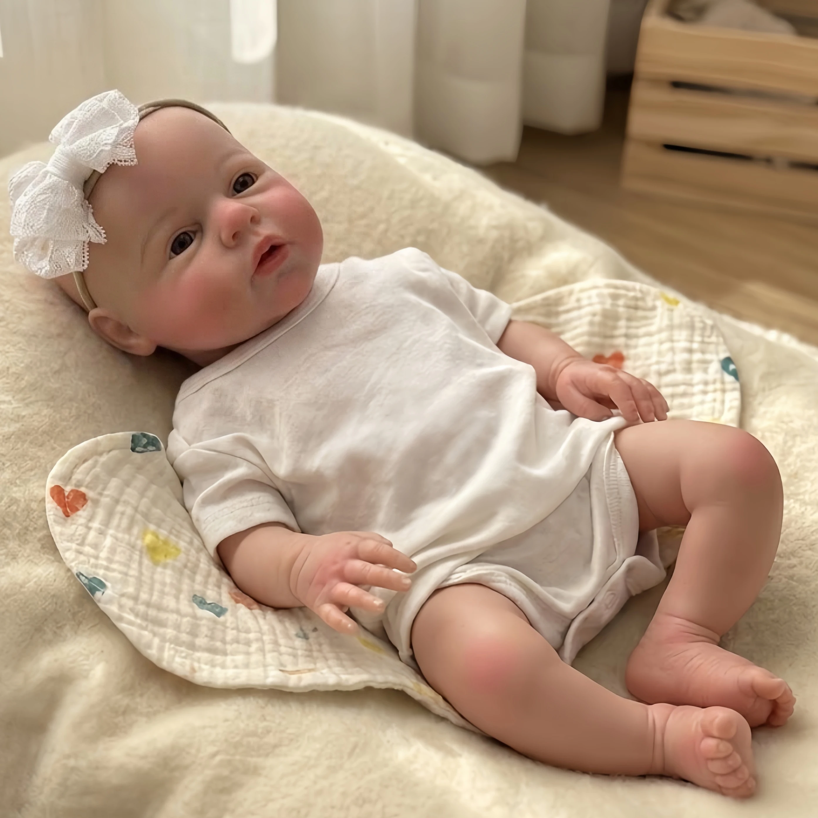 18 Inch Washable Soft Silicone Reborn Girl Doll, Realistic Hand Painted Skin, Extra Outfit, Ideal Gift, Bebe Reborn De Silicona - view 6