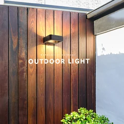 Outdoor Waterproof Wall Lamp Porch Decoration Courtyard Garden Corridor Outdoor Lighting Up and down Luminous Aluminum Lamps