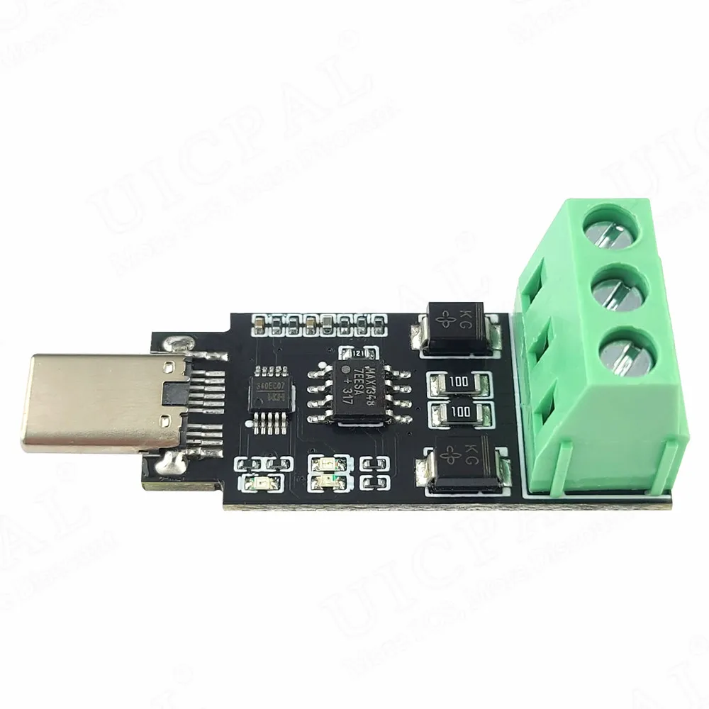 Type-C to RS485 Conversion Module for Android Serial OTG USB Type C to 3PIN 485 Converter Modules 600W Protection