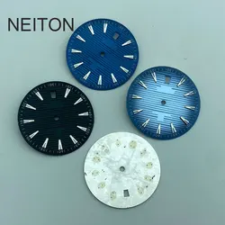 NEITON 33.5mm blue black white Watch Dial Green Luminous Fit NH35 Movement Watch Dial