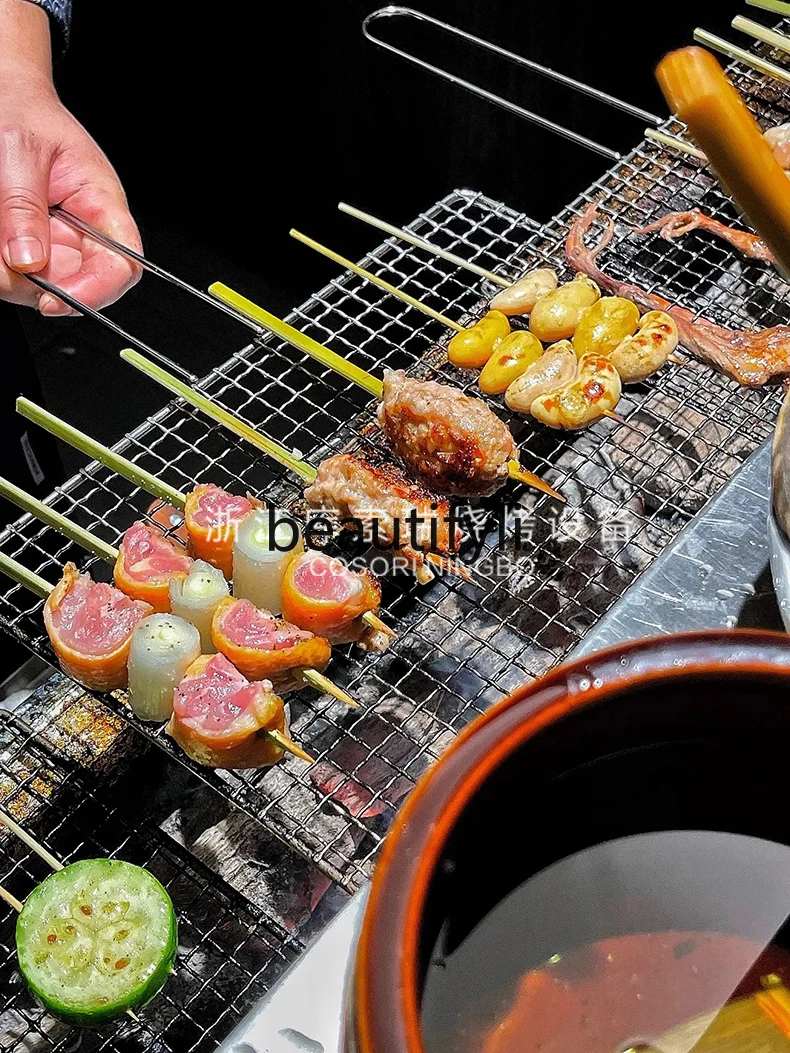 Commercial Equipment Japanese Charcoal Grill Charcoal Fire Bird Roaster Stainless Steel Bird Roasting Lantern Grill