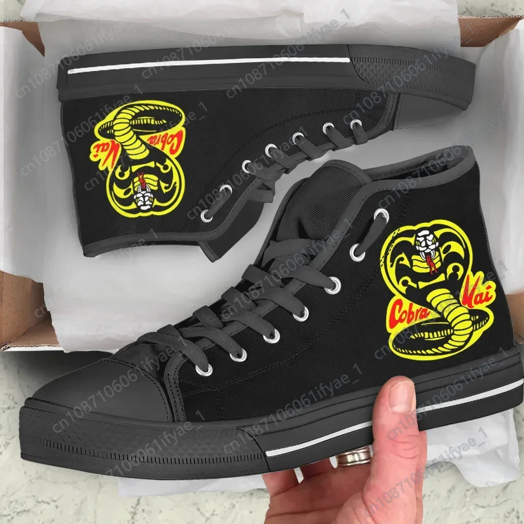 Hot Cool Mode De Karate Kid Cobra Kai Nieuwe Zomer Hoge Kwaliteit Sneakers Casual Schoenen Mannen Vrouwen Hoge Top Klassieke Board Schoenen