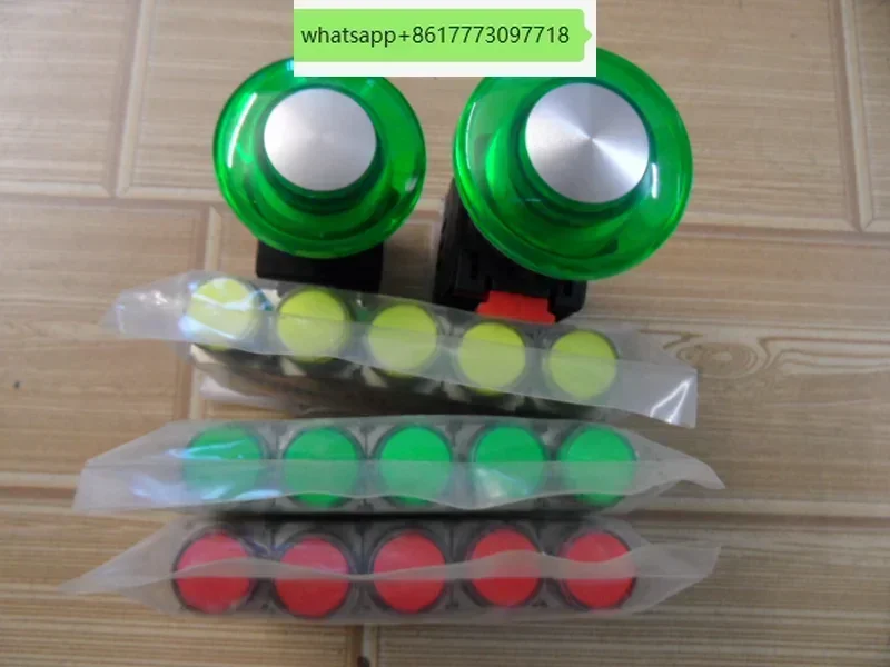 5PCS ONPOW China Red Wave LAS1-B 12mm LAS0-K 40mm Schakelaar Paddestoel Knop Ronde Knop