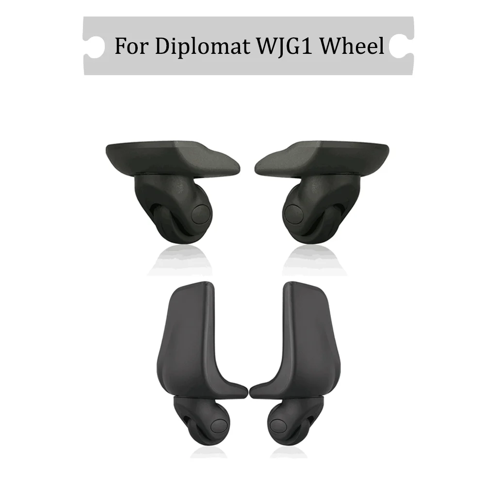 

For Diplomat WJG1 Universal Wheel Black Replacement Suitcase Rotating Durable Silent Smooth Shock Absorbing Accessories Wheels