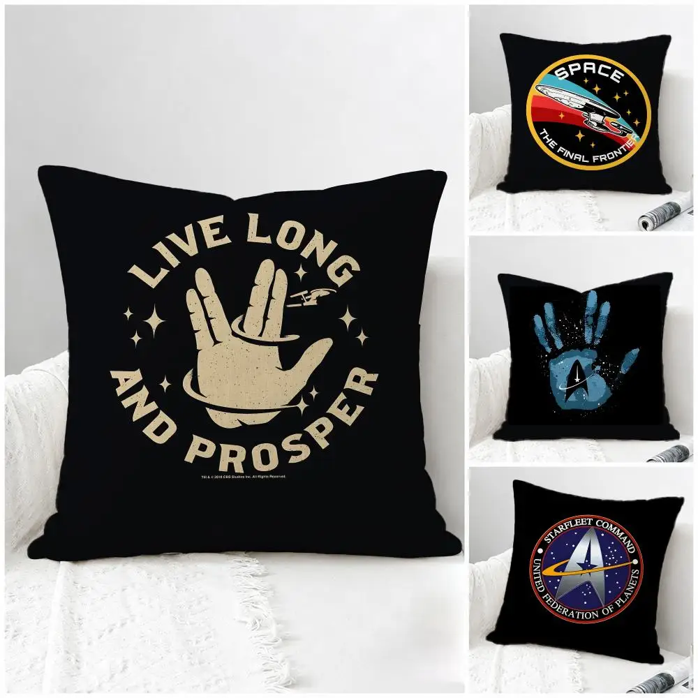 Franchise Star Trek Cushion Cover Natural Linen Pillowcase Set, All-in-One Decor for Sofa, Bedroom & Chair