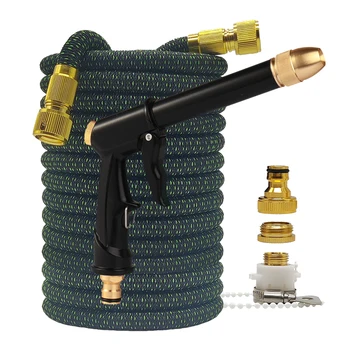 High pressure garden water hose expandable magic flexible 2.5-30 meters sesame granules pipe garden farm irrigation car wash gun
