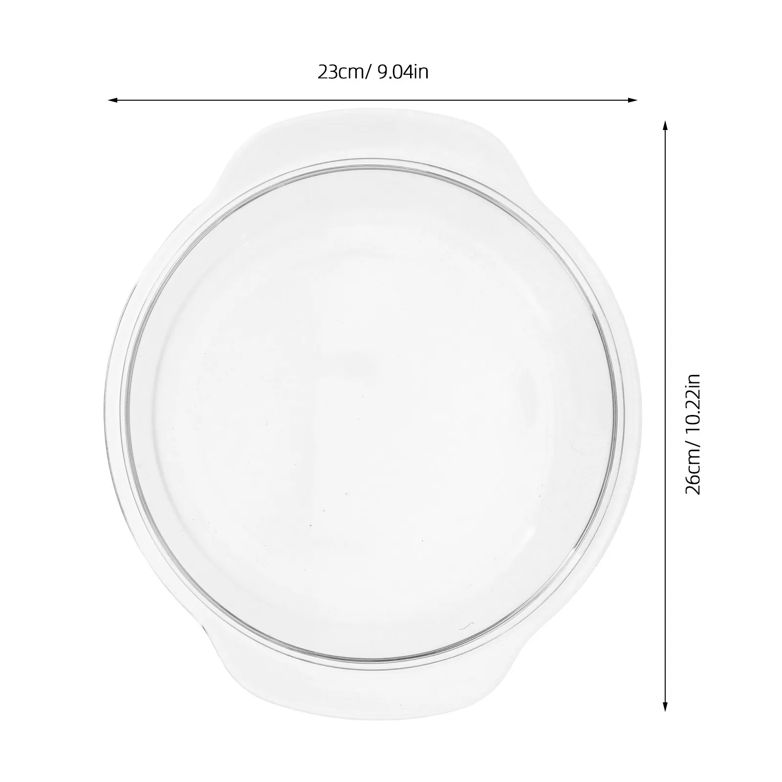 Food-Grade Glass Microwave Plate Cover Splash Proof Transparent Lid for Even Cooking 17.8cm Reusable Microwave Food Cover
