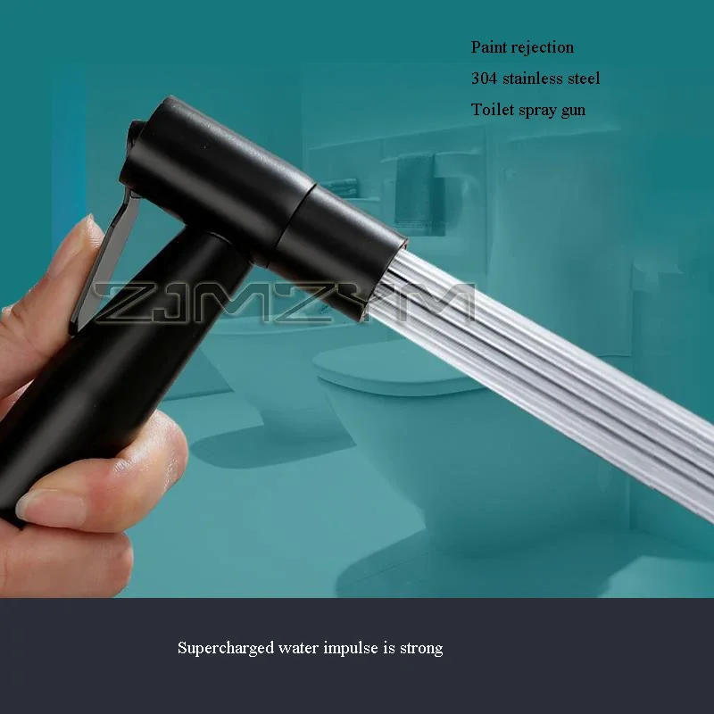 304 Stainless Steel Sprayer Gun Handheld Bidet Toilet Faucet For Bathroom Hand Sprayer Shower Head Self Cleaning