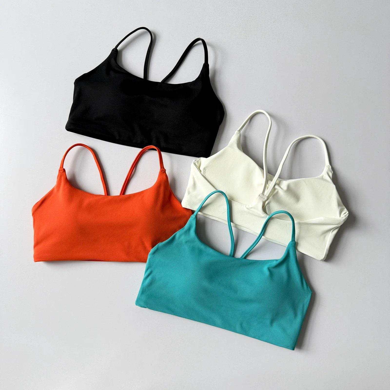 Stoßfestes Sport-BH für Damen mit Polstern, schnelltrocknend, atmungsaktiv, Yoga-Tanktop, Pilates-Trainings-BH, Fitness-BH – Detail 16