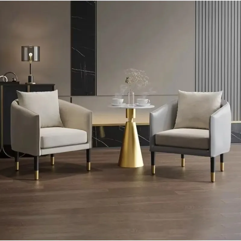 Modern Italian-Style Lazy Floor Sofa Set for Office Hotels Lobby Public Areas-Leisure Chair for Waitings & Receptions