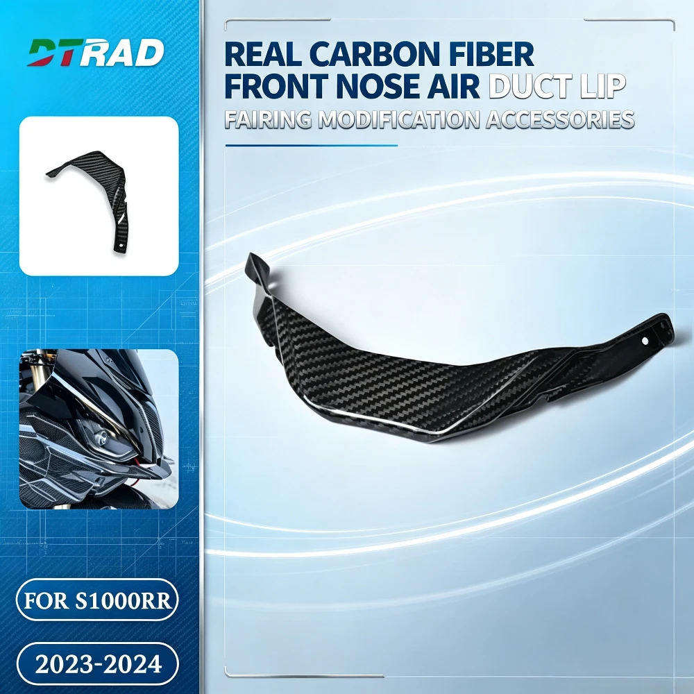 Real Carbon Fiber Front Nose Forward Air Duct Lip Fairing Fit BMW S1000RR M1000RR 2023-2024 Motorcycle Modification Accessories