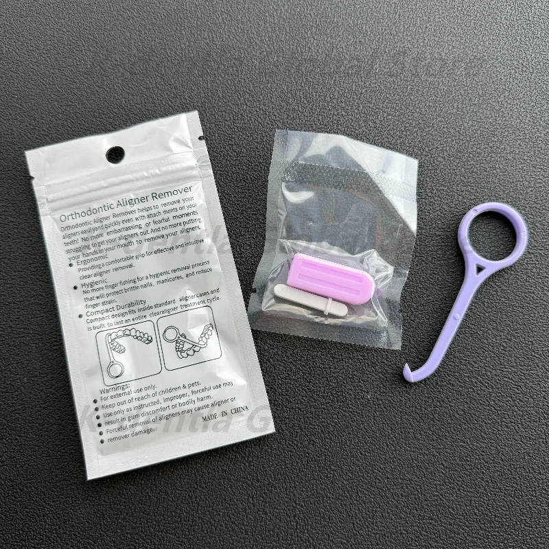 50 Sets Dental Orthodontic Aligner Remover Invisible Brace Extractor Chewies Silicone Tooth Socket Removal Hook Tool