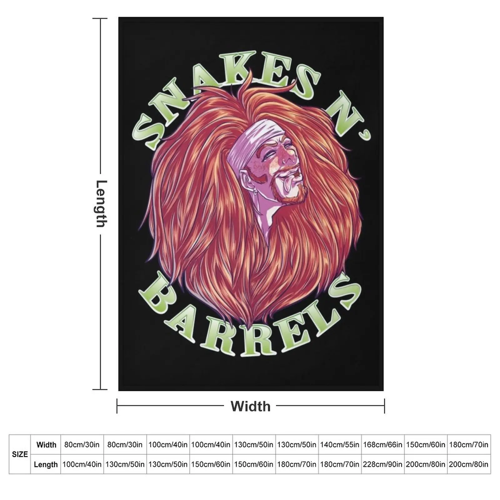 Snakes N_ Barrels Throw Blanket Soft Stuffeds Nap Blankets