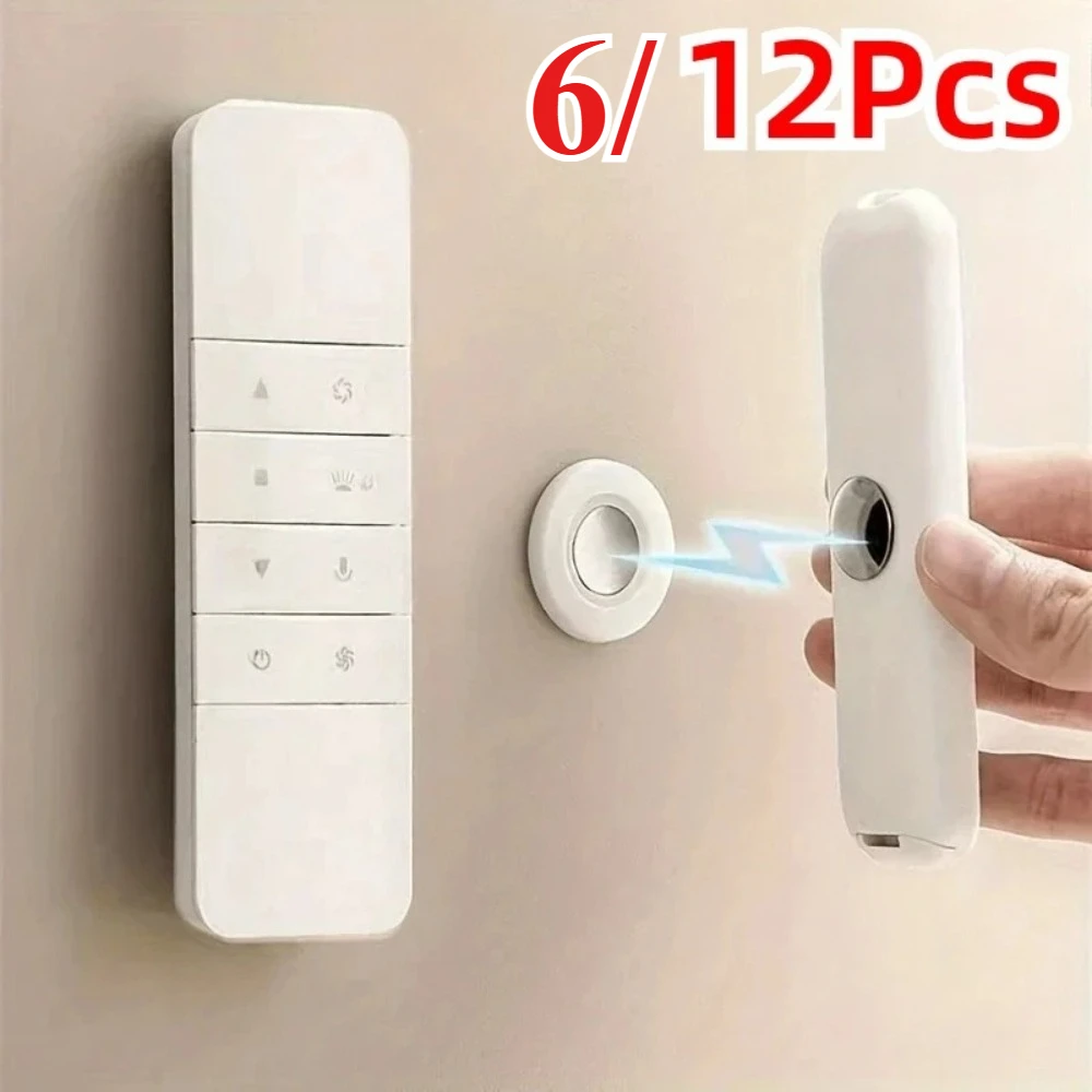 Magnetic Hook Non Perforated Wall Mounted Traceless Sticker Remote Control Holder Router Storage Tool for Home Office