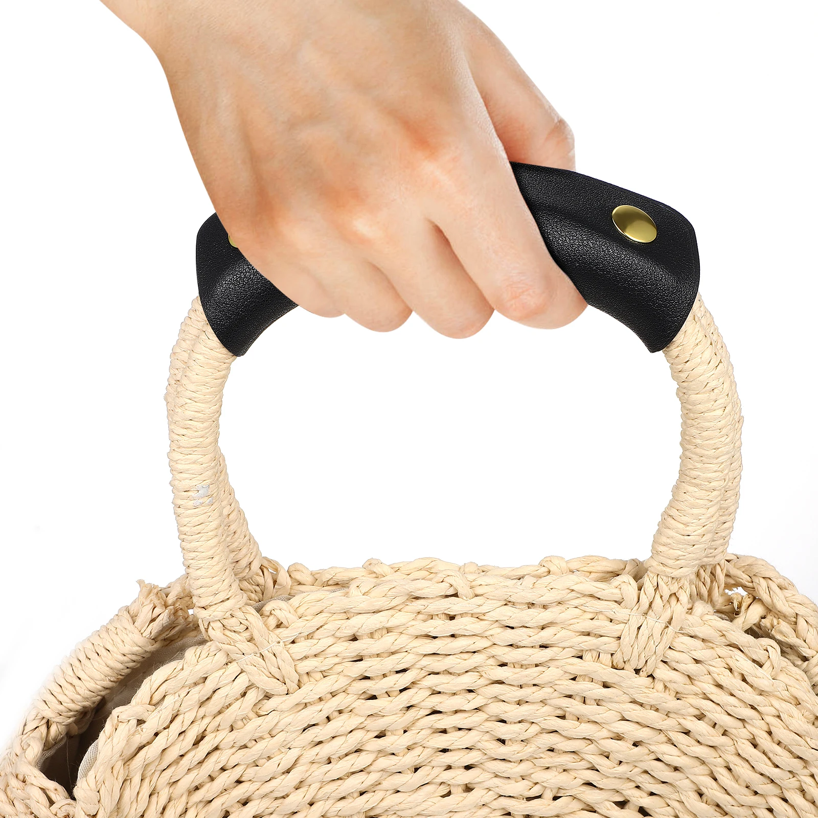 

PU Luggage Handle Wrap Suitcase Grip Cover Durable Wear-Resistant Easy Installation Compatible with for Comfortable