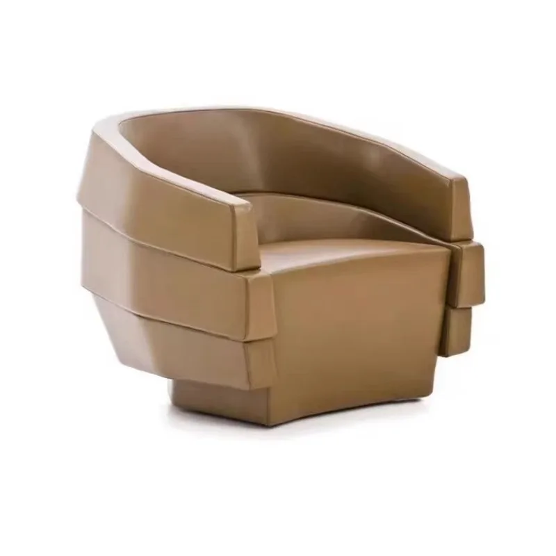 

Italian light luxury single leisure chair backrest sofa chair villa hotel model room reception single armchair