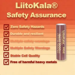 1 sztuka LiitoKala 100% nowy HG2 18650 akumulator 3000mah 18650 HG2 3.6V rozładowanie 20A Max 35A