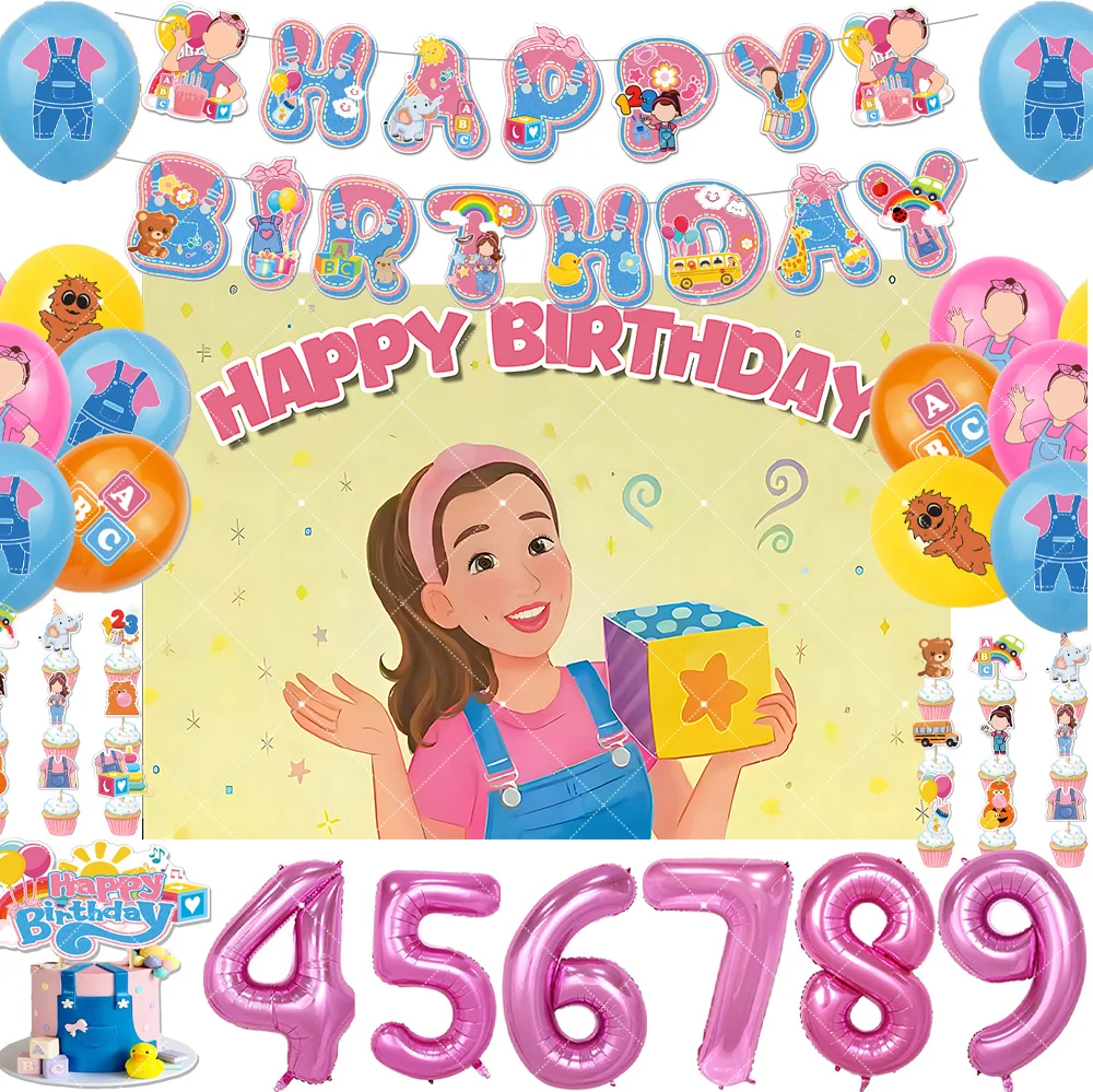 

Hot Early Education Teacher Theme Birthday Party Decorations Child English Enlightenment Ms R-Rachels Balloons Set Cake Topper