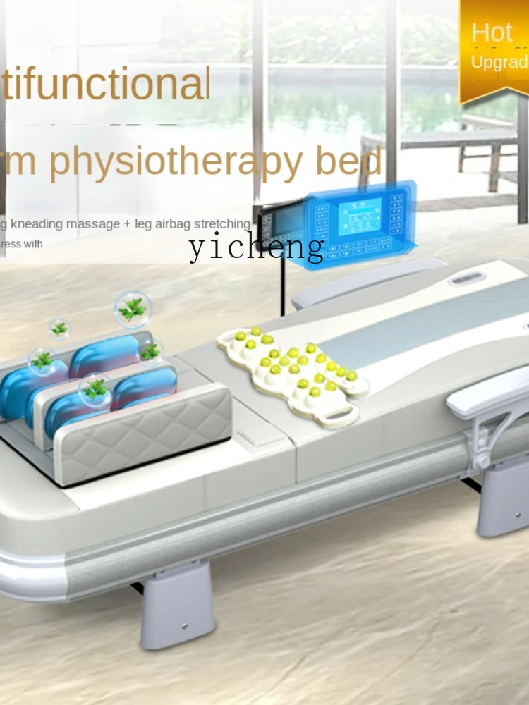 YY Jade Tepidity Therapy Bed Cervical Vertebra Lumbar Massage 3D Spine Massage Couch