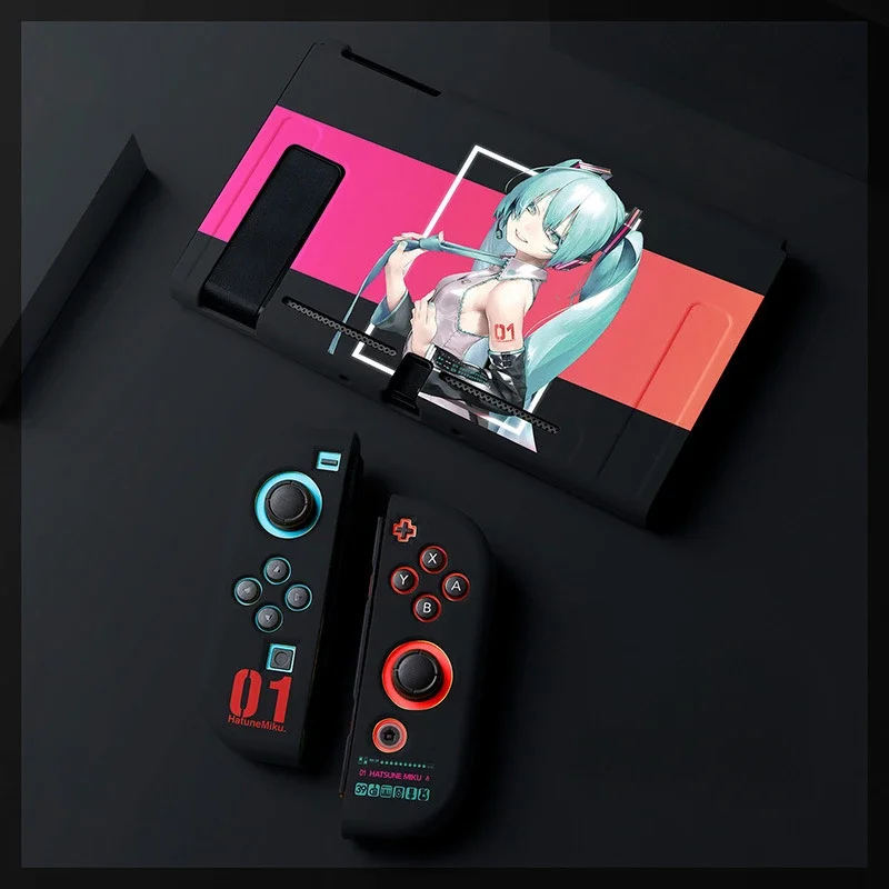 Hatsune Miku Anime Case for Nintendo Switch/switch Oled Cover TPU Soft Shell Compatible Charging Cradle Kawaii Console Case Gift