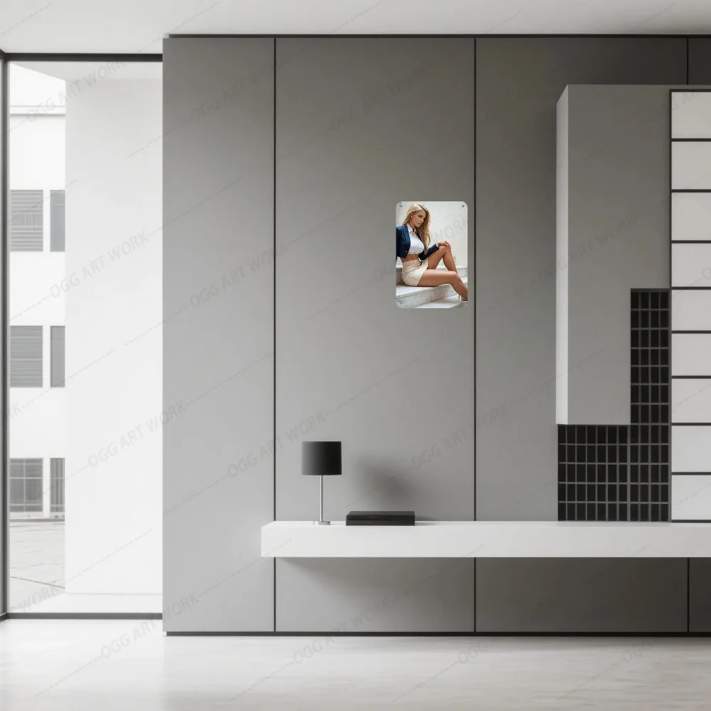 خمر معدن القصدير تسجيل الرجعية الدرج جدار الفن 8x12 بوصة ديكور المنزل مقهى #5