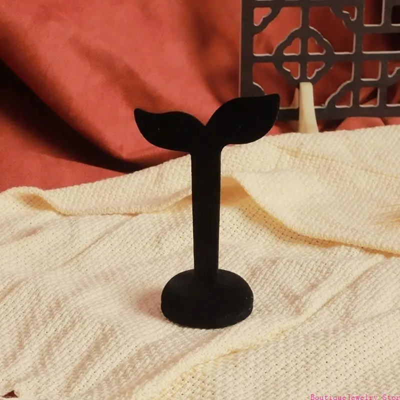 

E1PE Fabric Jewelry Stand Earring Rings Showcase Stand Fabric Jewelry Rack for Professional and Collection