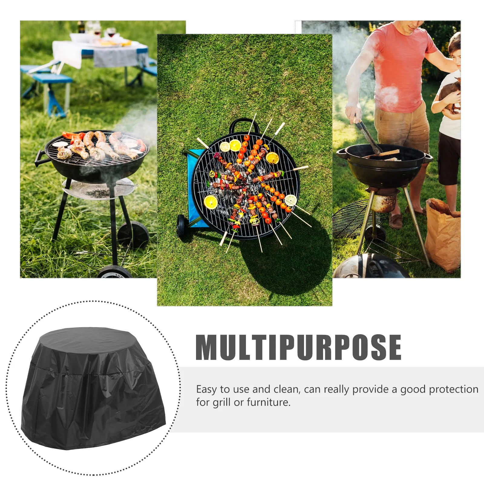 

210D Waterproof BBQ Grill Cover 86x36cm Outdoor Camping Accessories Protects Wind Dirt Snow UV Practical Storage