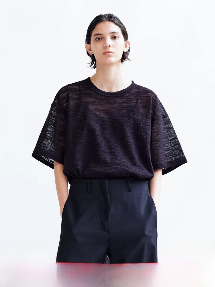 

Футболка ZynnI Original Design: легкая, дышащая, с коротким рукавом, круглым вырезом, свободного кроя, летняя, универсальная, с текстурой Shadow, микрофибра.