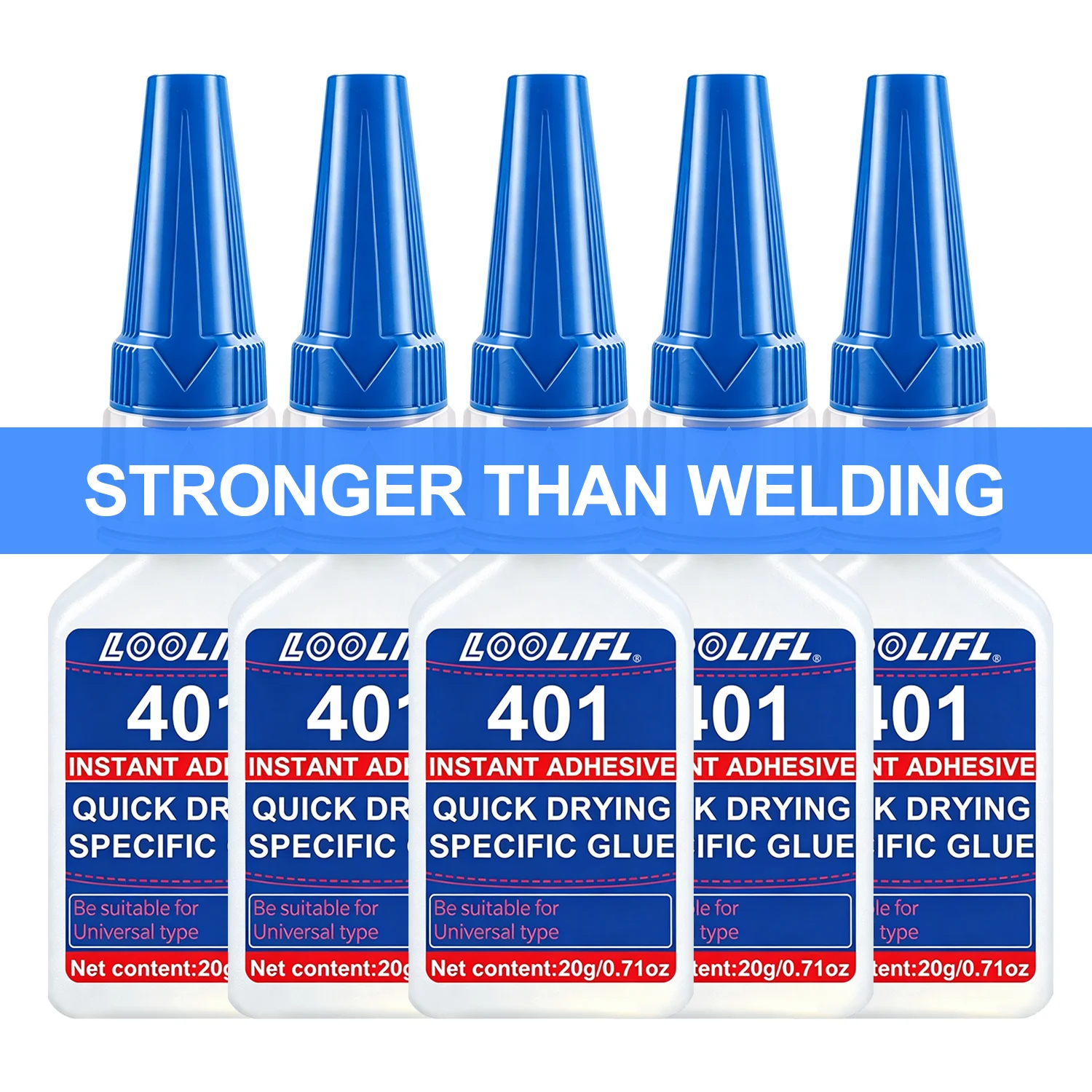 All Purpose Super Glue Fast Drying Extra Strong Clear Transparent Instant Bond For Plastic Glass PVC Home Decor Resin Repair 20G