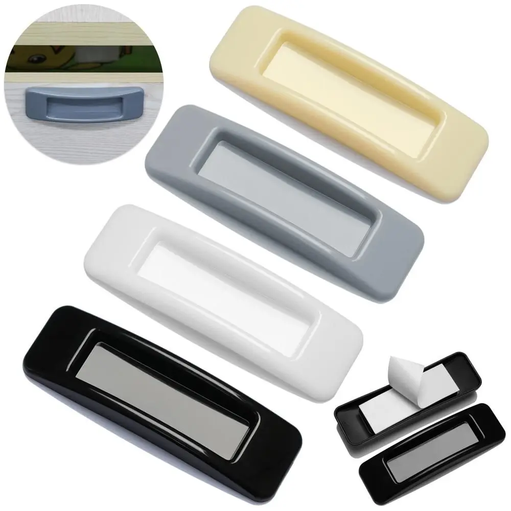 1 Pair Durable Multi-purpose Pull Handle Plastic Self-adhesive Door Handles Furniture Knobs
