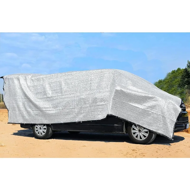 

Aluminum-Shade Cloth 10x20',Reflective 80% Aluminum Shade Cloth-for Car Garden,Outdoor Pergola,Lawn.Aluminum Sunblock Neting wit