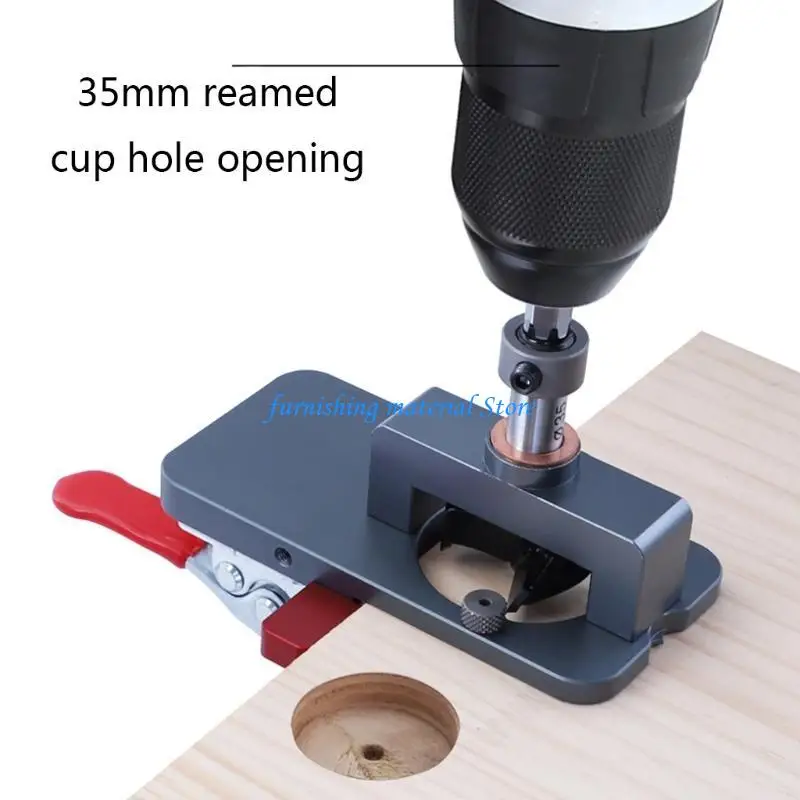 

Y5GD Hole Puncher Locator Hinge Hole Locator Door Cabinets Hinge Installation Tool Door Hinge Positioning Woodworking Tool