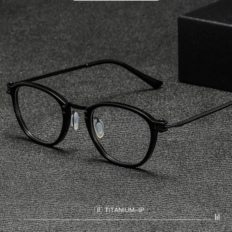 

Vintage Titanium Acetate Glasses Frames Men Retro Square Myopia Optical Eyeglasses Women 2024 New Korean Prescription Eyewear