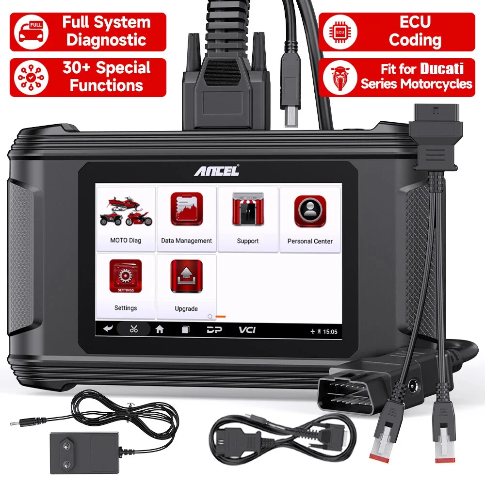 Motorcycle Scanner All System OBD2 Diagnostic Tool ECU Coding for BMW/DUCATI/Harley