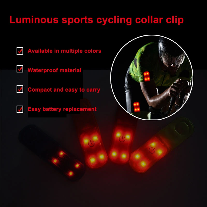 Magnetic Clip Lamp Hands-Free LED Flashlight Safety Night Light For Nursing Walking Running Emergency Reflective Light Strip