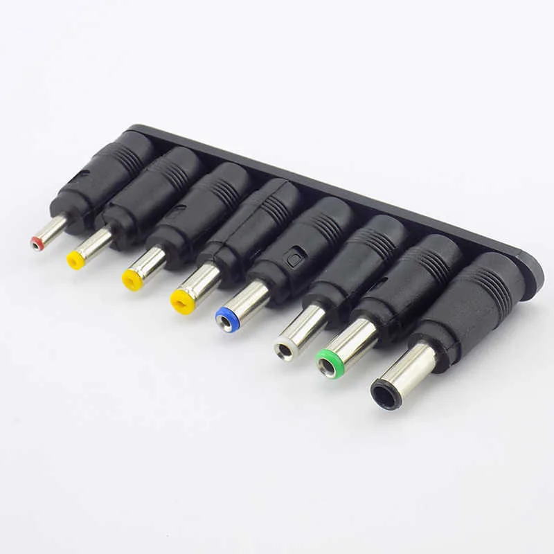 8 in 1 5.5X 2.1 MM DC power jack female plug adapter Connectors to 6.3 6.0 5.5 4.8 4.0 3.5 2.5 2.1 1.7 1.35 Male Tips adaptor