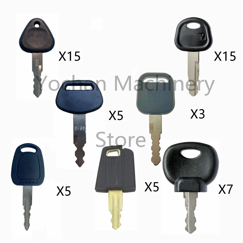 55 Ignition Key For Volvo Sany Sumitomo Liugong Excavator For Caterpillar Cat Doosan Bomag Digger Free Shipping