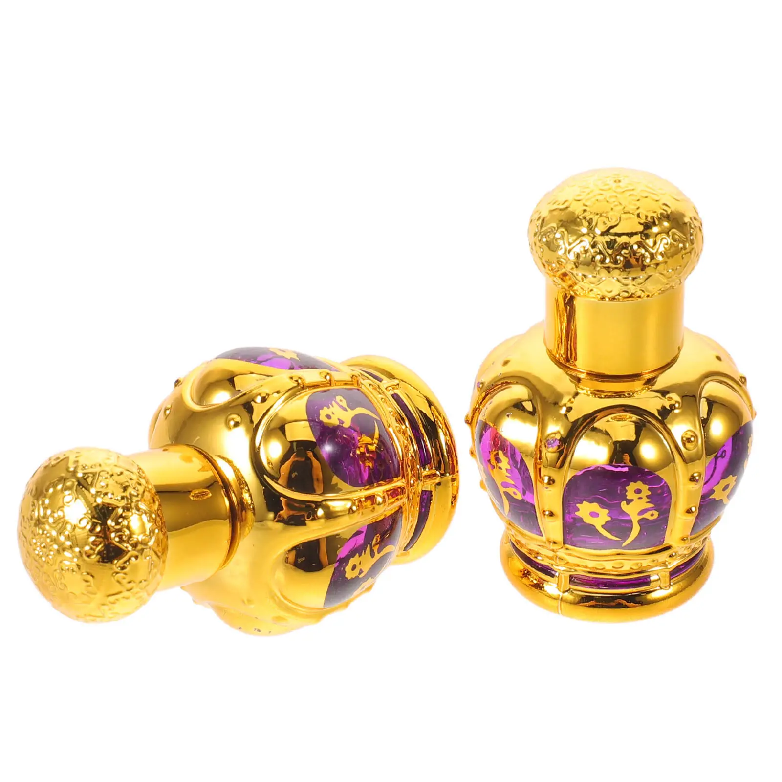 2Pcs 12Ml Small Glass Roller Bottles Purse Size Leakproof Roll on Container for Essential Oil Perfume Oil Attar Water view 3
