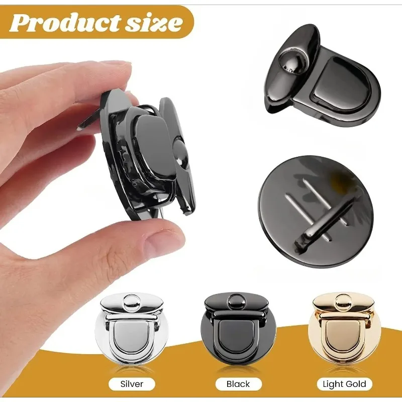 5/10 Uds. Cerraduras de Metal, cierre de bolsa, hebillas de captura para bolsos, cierres de mano, cierres a presión, herrajes para manualidades DIY, accesorios para bolsos