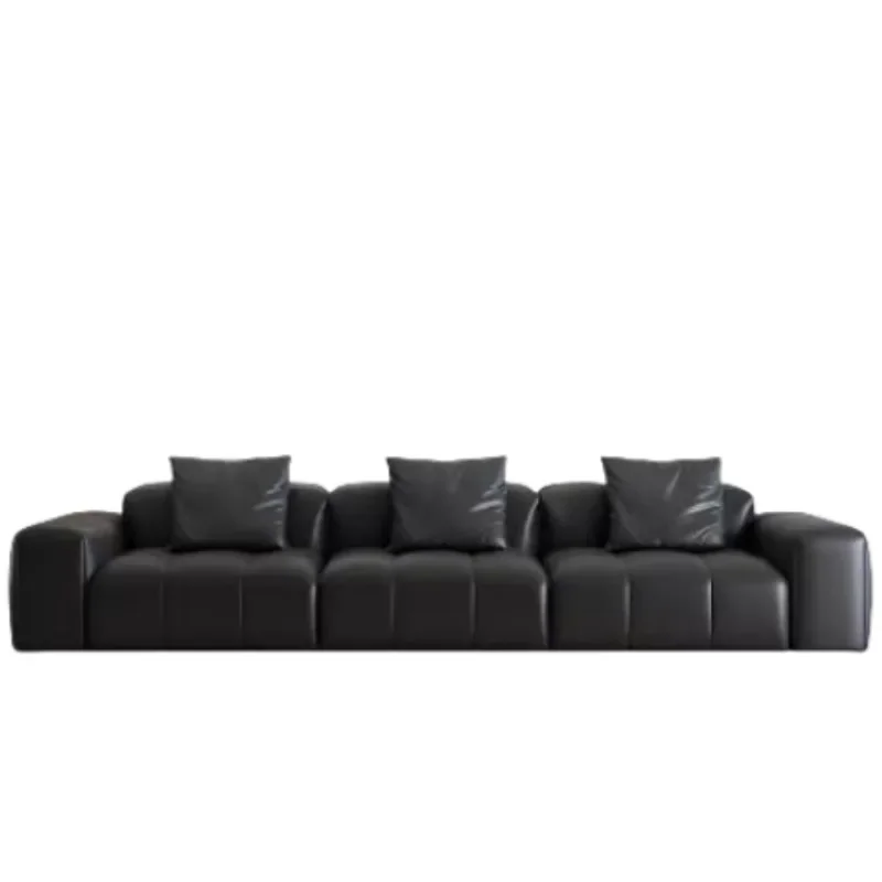 Minimalist design pixel sofa large flat layer black straight row corner combination module sofa
