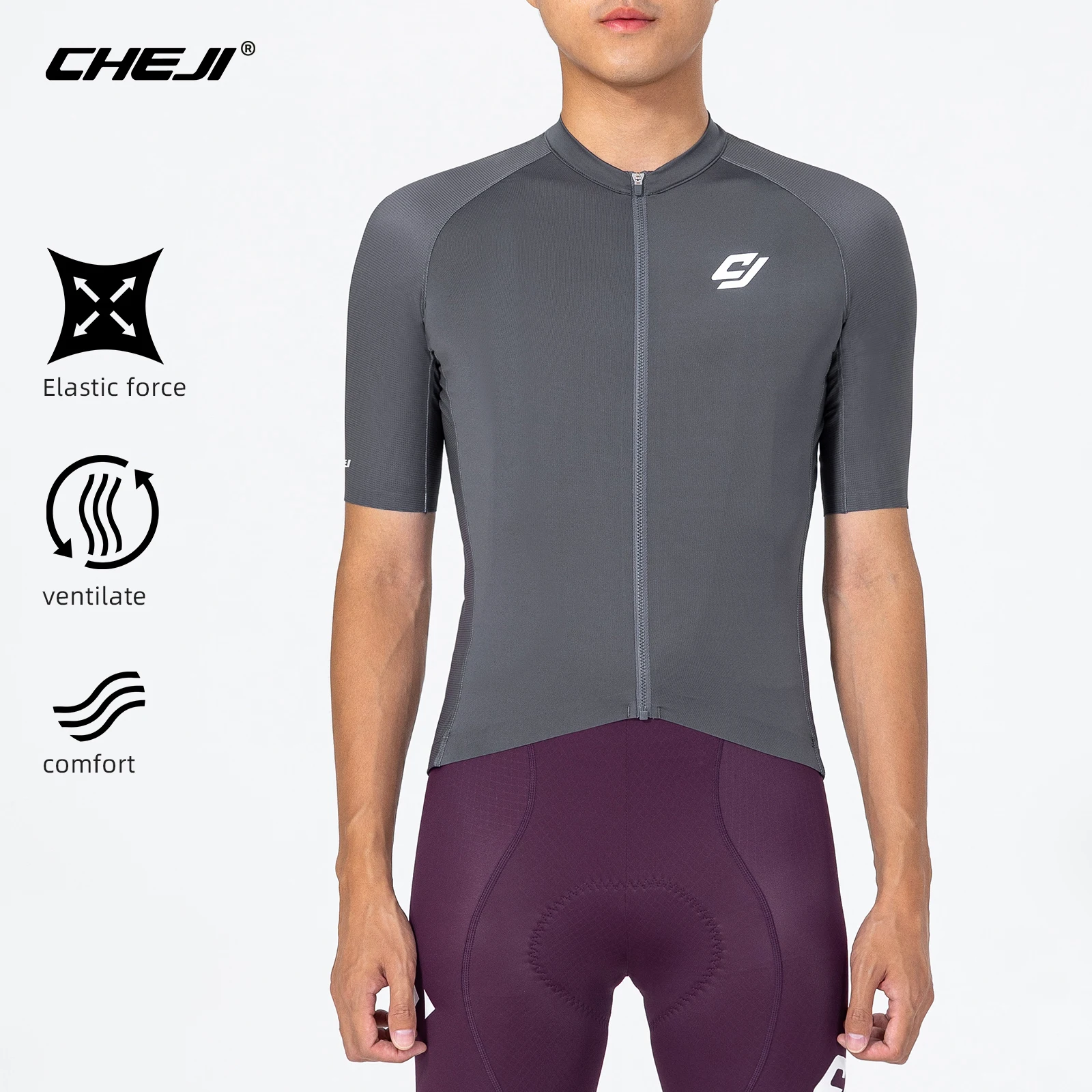 CHEJI-Camisola de ciclismo de manga curta masculina, tops de secagem rápida, roupa respirável, alta qualidade, equipamento desportivo, verão, novo