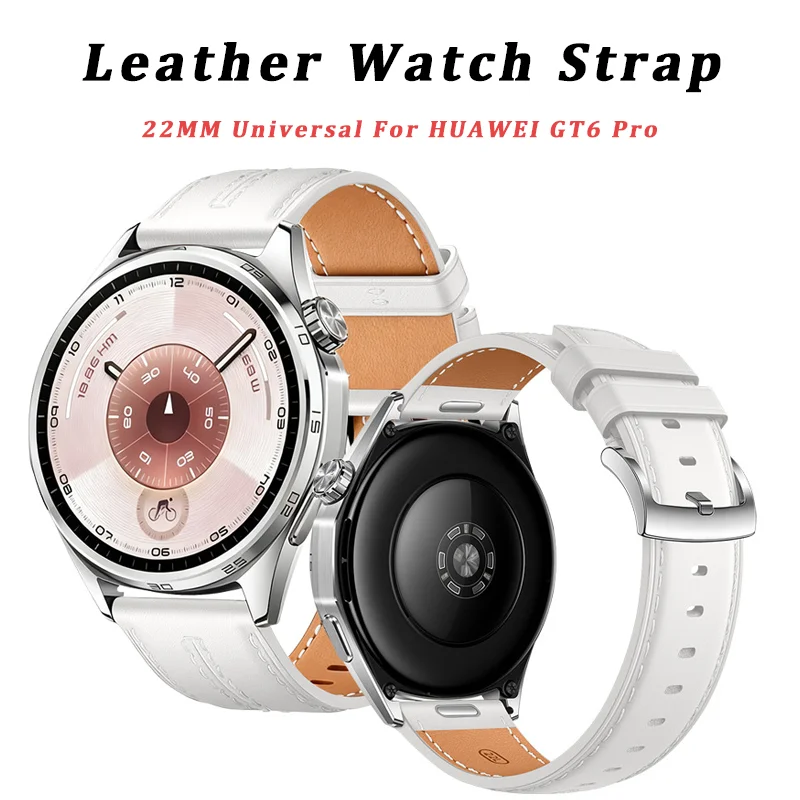 

Original 22mm Universal Leather Watch Strap for HUAWEI WATCH GT6 Pro Smart Bracelet for HUAWEI GT6 46mm Wristband Accessories