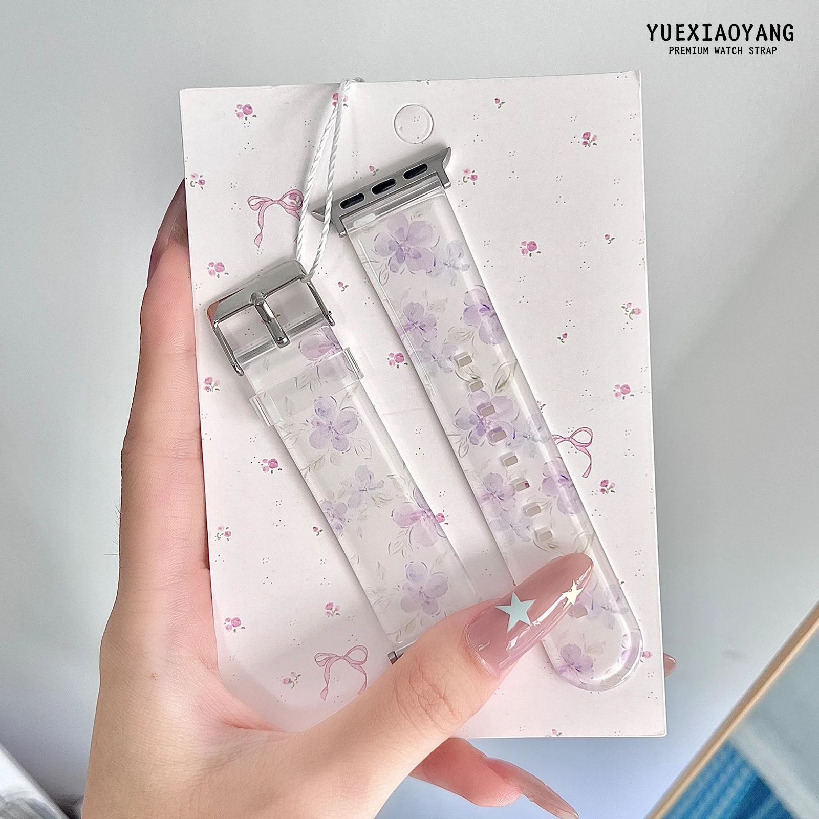 Cinturino serie Qingxin fiori e piante per Apple Watch 10 9 8 7 Bracciale a fascia per iWatch 46mm 42mm 41mm 40mm Cinturino