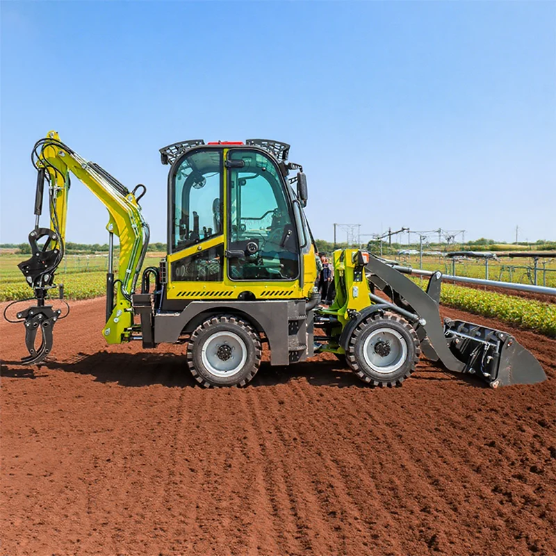 Small Backhoe Bulldozer, 4x4 Backhoe Tractor, Loader，Customized New Two End Busy Loader