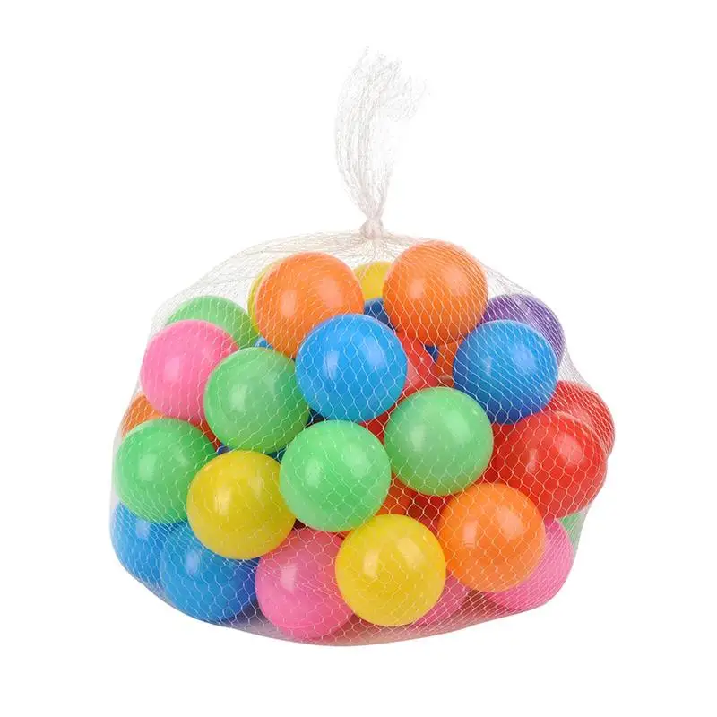 50Pcs Colors Baby Plastic Balls Water Pool Ocean Wave Ball Kids Swim Pit With Basketball Hoop Play House Outdoor Tents Toy Props