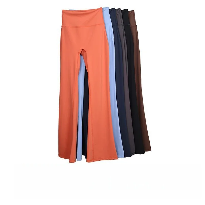 المرأة عالية الخصر جرس أسفل السراويل عالية تمتد الراحة صوف مبطن لمسة ناعمة أجهزة لياقة خارجية سريعة الجافة اليوغا السراويل